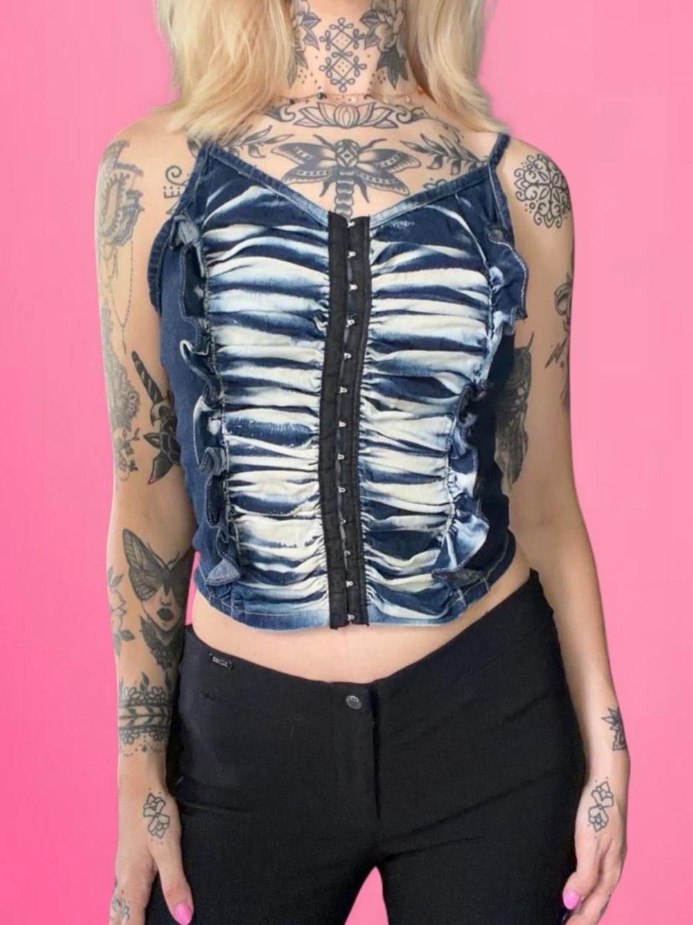 vintage y2k denim corset ds jeans